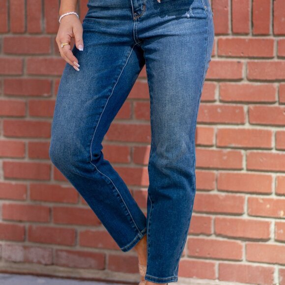 Judy Blue Johanna Tummy Control High Rise Slim Fit Jeans Medium Wash Size 9/29 - Picture 1 of 9